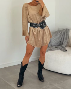 VESTIDO DE GAMUZA JUSTINA en internet