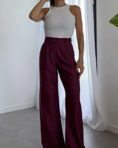 PANTALON SASTRERO WIDE LEG BELEN - comprar online
