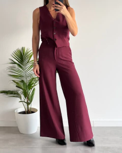 PANTALON SASTRERO WIDE LEG LIMBO - Sor Juana