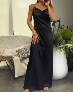 VESTIDO DE SATEN MAVY - tienda online