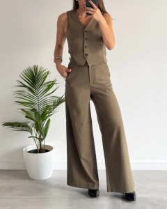 PANTALON SASTRERO WIDE LEG LIMBO - comprar online