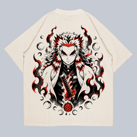 Camiseta Oversized Premium Flame Breathing Unissex