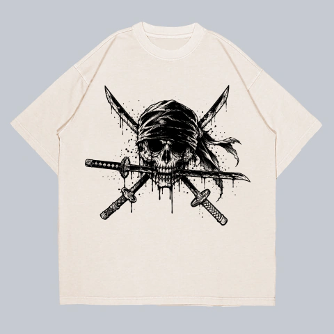 Camiseta Oversized Premium Pirate Swords Unissex