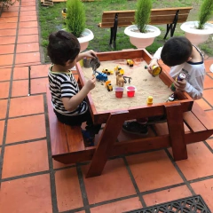 Mesa arenera pintada - Fabricamadera.ok & ARTEbajita