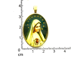 Dijes Religioso Niquel Con Dome X 5 Unidad ( ARG-9091/N/3 ) - Las  Perlas by Valeria