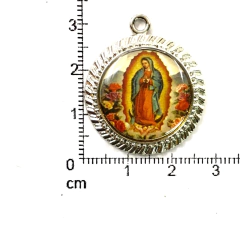 Dijes Religioso Niquel Con Dome X 5 Unidad ( ARG-9093/N/8 ) - Las  Perlas by Valeria