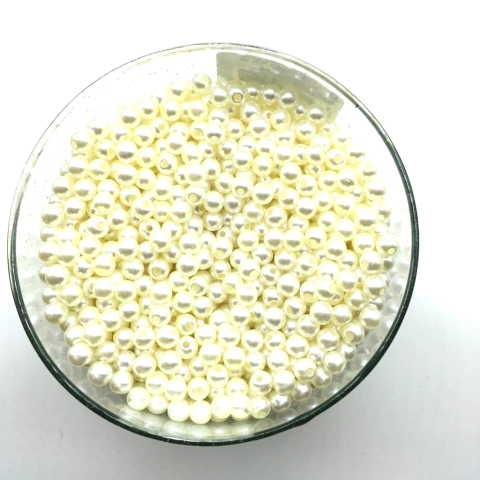 PERLAS DE ACRILICO BLANCAS 8 MM 0,5 gramos x