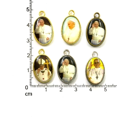 Dijes Religioso Niquel Con Dome X 5 Unidad ( ARG-9032/N/8 )