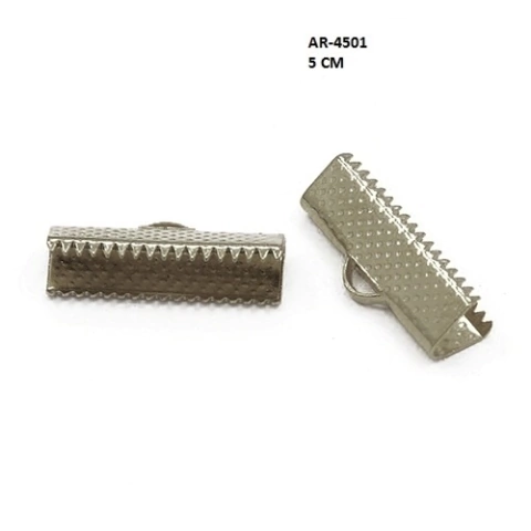 TERMINAL PIRAÑA APRIETA CORDON COCODRILO CANTIDAD POR 12 UNIDAD 5 CM COLOR NIQUEL