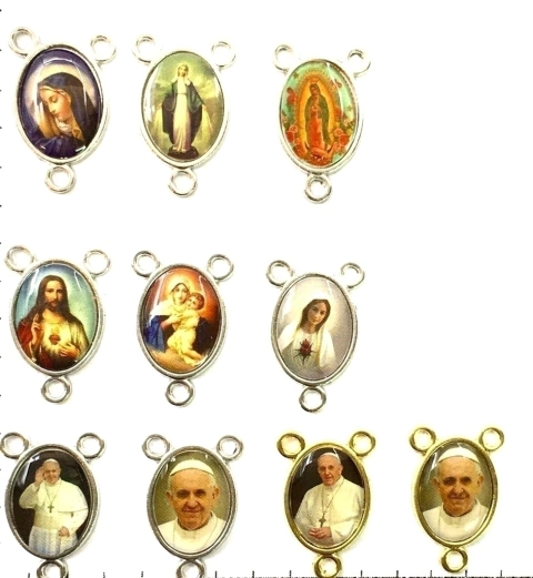 Dijes Religioso Niquel Con Dome X 5 Unidad ( ARG-9141/N/8 )