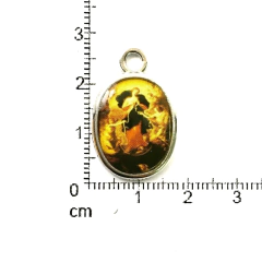 Dijes Religioso Niquel Con Dome X 5 Unidad ( ARG-9092/N/7 )