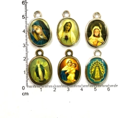 Dijes Religioso Niquel Con Dome X 5 Unidad ( ARG-9092/N/7 )