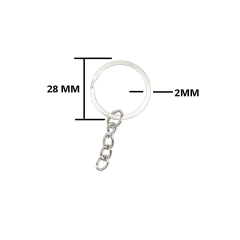 ARGOLLA LLAVERO NIQUEL 2.8 CM reforzada