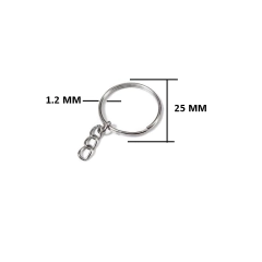 ARGOLLA LLAVERO NIQUEL 2.5 CM .