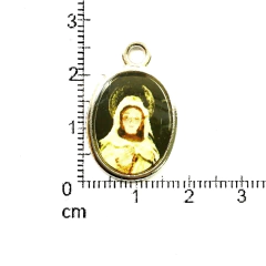 Dijes Religioso Niquel Con Dome X 5 Unidad ( ARG-9092/N/7 ) - Las  Perlas by Valeria