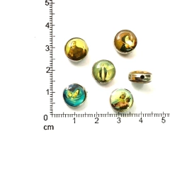 Dijes Religioso Niquel Con Dome X 5 Unidad ( ARG-10123/6N )
