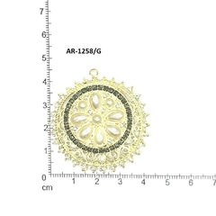 AR-1258-G STRASS GRANDE DORADO