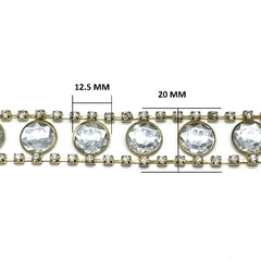 Cadena Cuadrada con Strass AR-271/GR