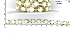 8x8 mm Strass por metro o rollo de 10m AR-581/E - Las  Perlas