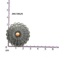 ARG-7281-N FLORES CON STRASS NIQUEL