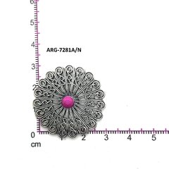 ARG-7281A-N FLORES CON STRASS NIQUEL