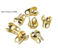 ( ARG-7752/G ) Terminal Cadena Bolita Dorado 2.4 MM X 50 UNIDAD