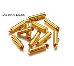 ( ARG-9975/G ) Terminal Cadena Bolita Dorado 4X20 MM X 10 UNIDAD