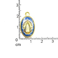 Dijes Religioso Niquel Con Dome X 5 Unidad ( ARG-9032/N/8 ) - Las  Perlas by Valeria