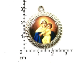 Dijes Religioso Niquel Con Dome X 5 Unidad ( ARG-9093/N/8 ) - tienda online