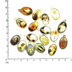 Dijes Religioso Niquel Con Dome X 5 Unidad ( ARG-9032/N/8 )