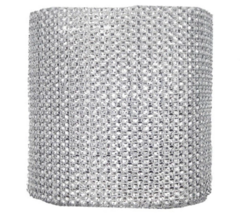 GALON FALSO STRASS BASE PLATA 12 CM - comprar online