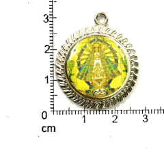 Dijes Religioso Niquel Con Dome X 5 Unidad ( ARG-9093/N/8 )