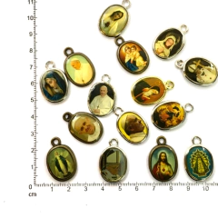 Dijes Religioso Niquel Con Dome X 5 Unidad ( ARG-9092/N/7 )