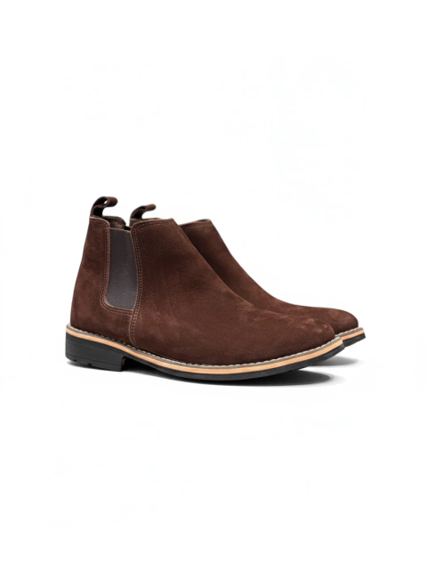 Botina Marinos Café Couro Legítimo - comprar online