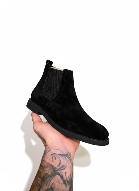 Botina Escrete Preta Camurça Feminina 3301 - comprar online