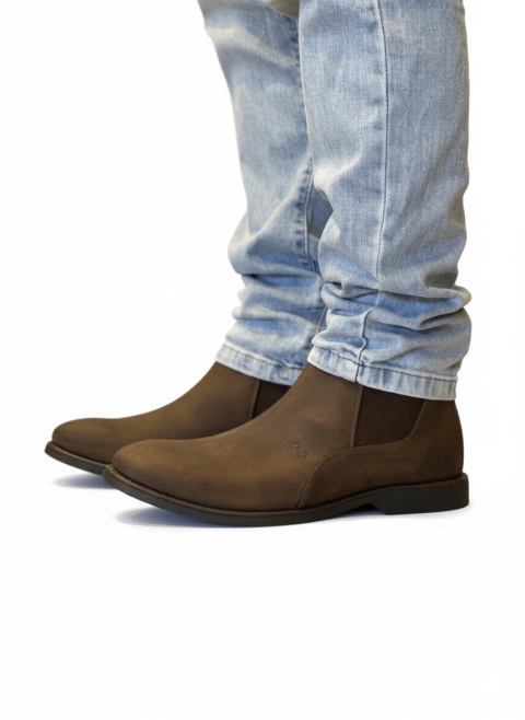 Botina Tropeiro Tamarindo Confortgel Couro Legítimo 9503 - comprar online