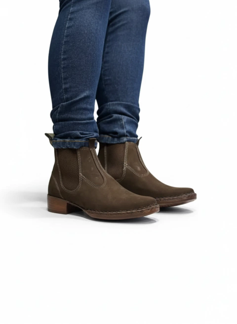 Botina Feminina Palma Café Couro Legítimo 420 - comprar online