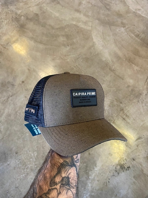 Boné Caipira Prime Verde Musgo e Preto B172