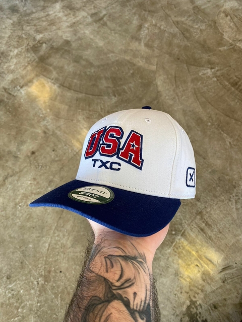 Boné TXC Branco e Azul Marinho 11277C