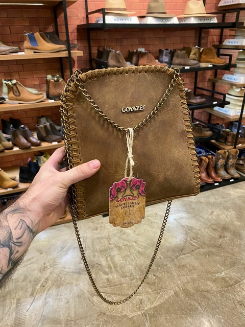 Bolsa Goyazes Ocre Couro Legítimo B 2102 1 - comprar online