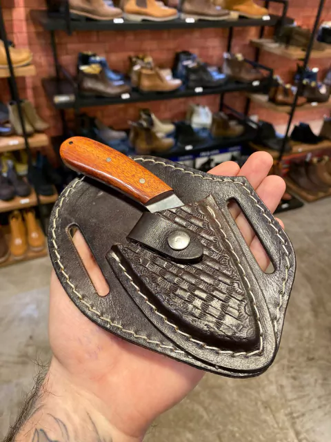 Faquinha Campeira Inox com Bainha Café