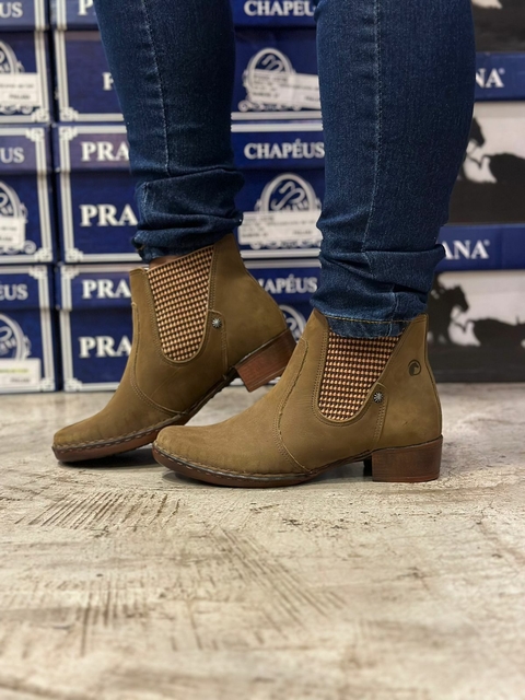 Botina Feminina Palma Rato Couro Legítimo 409