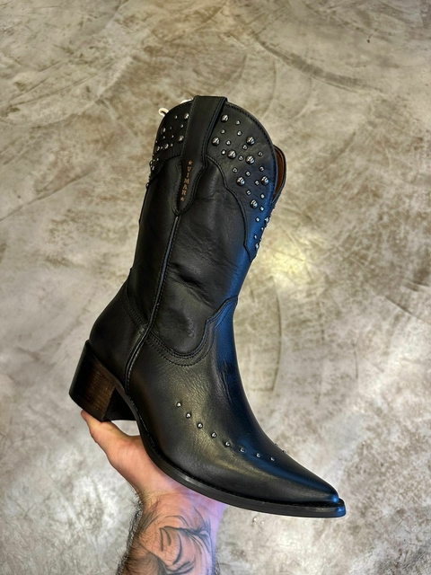 Bota Feminina Vimar Boots Preto Toscana Couro Legítimo 11217 - comprar online