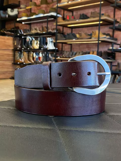 Cinto Pyramid 9000 FIVELA INOX Marrom Couro Legítimo - comprar online