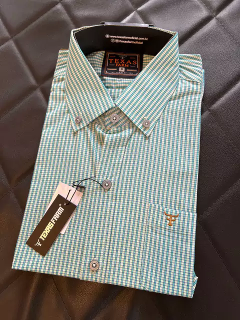 Camisa Masculina Manga Curta Texas Farm Xadrez CAC481