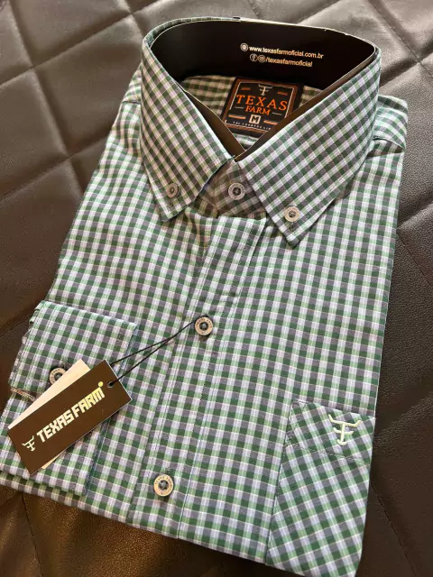 Camisa Masculina Manga Longa Texas Farm Xadrez CAL321