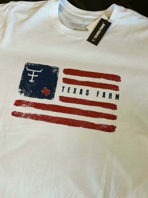 Camiseta Masculina Texas Farm Branco CM409