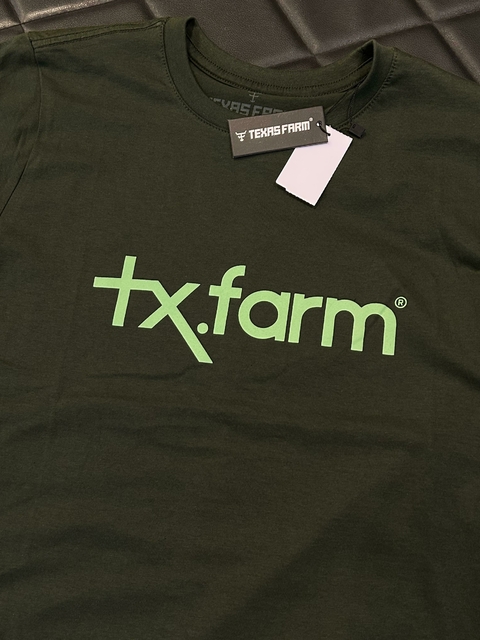 Camiseta Masculina Texas Farm Verde Militar CM258
