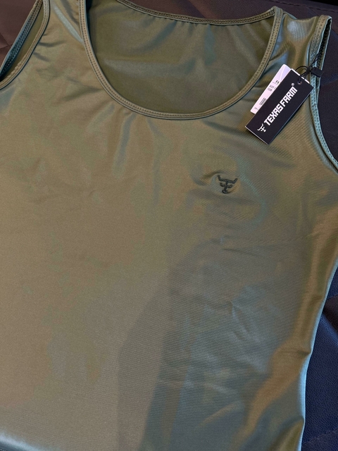 Body Cirê sem Manga Texas Farm Verde Militar