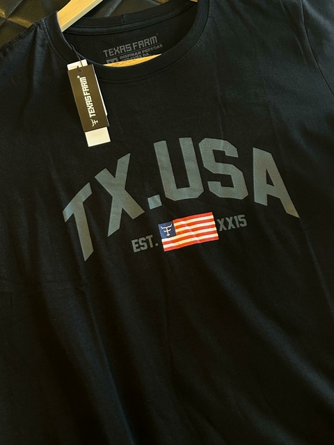CAMISETA MASCULINA TEXAS FARM - CM479 - PRETO